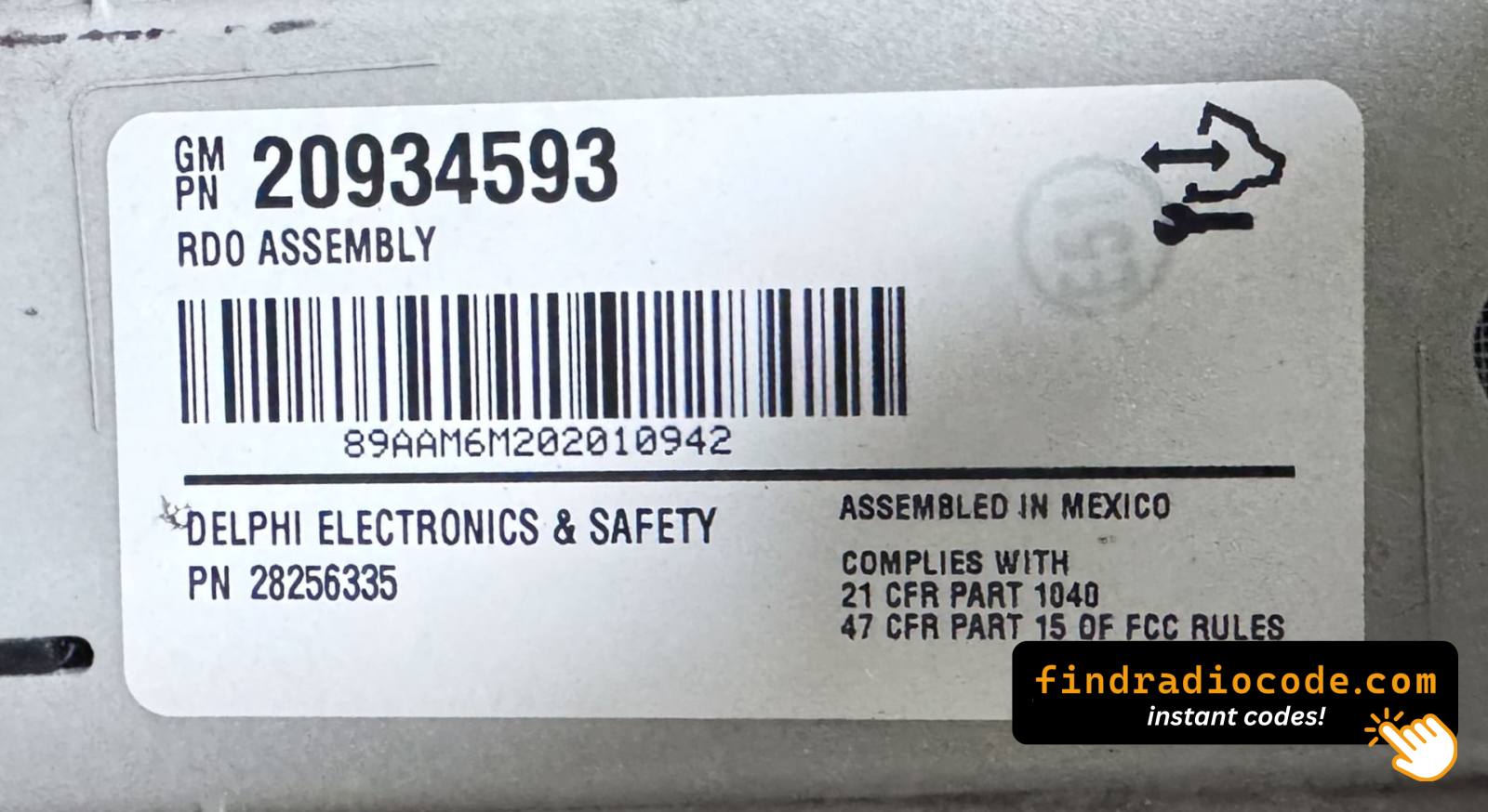 Chevy GMC radio showing Locked - VIN-locked Delphi radio fix